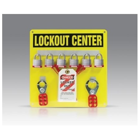 Accuform ALUMINUM HANGER BOARD 6PADLOCK BOARD KST409 KST409